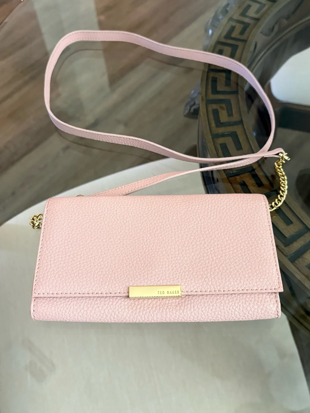 🩷🩷TED BAKER SHAZDER PEBBLED LEATHER WALLET/CLUTCH CROSSBODY BAG!🩷🩷